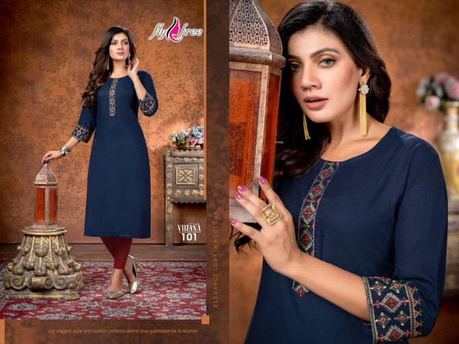 Fly Free Vihana New exclusive Wear Designer Rayon Kurti Collection